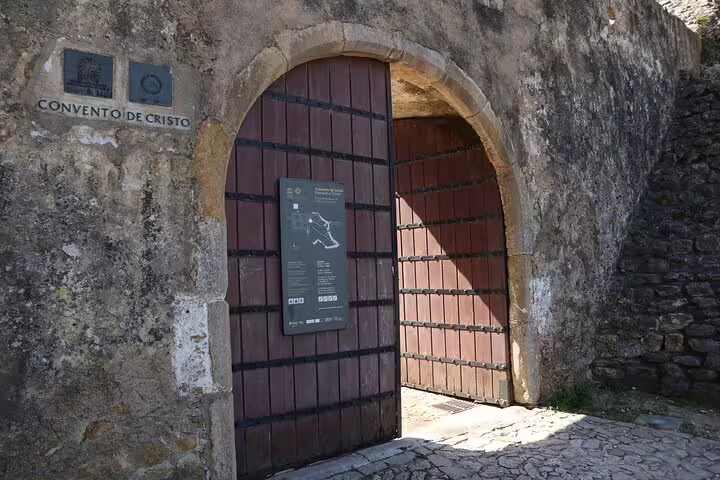 Entrance to the historic Convent of Christ in Tomar, a key attraction on the Lisbon to Almourol tour.