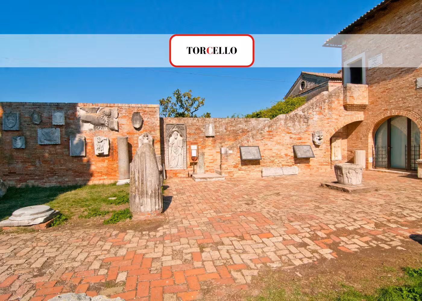 Historic stone artifacts and ancient architecture in Torcello, part of the Venice Islands Guided Cruise.