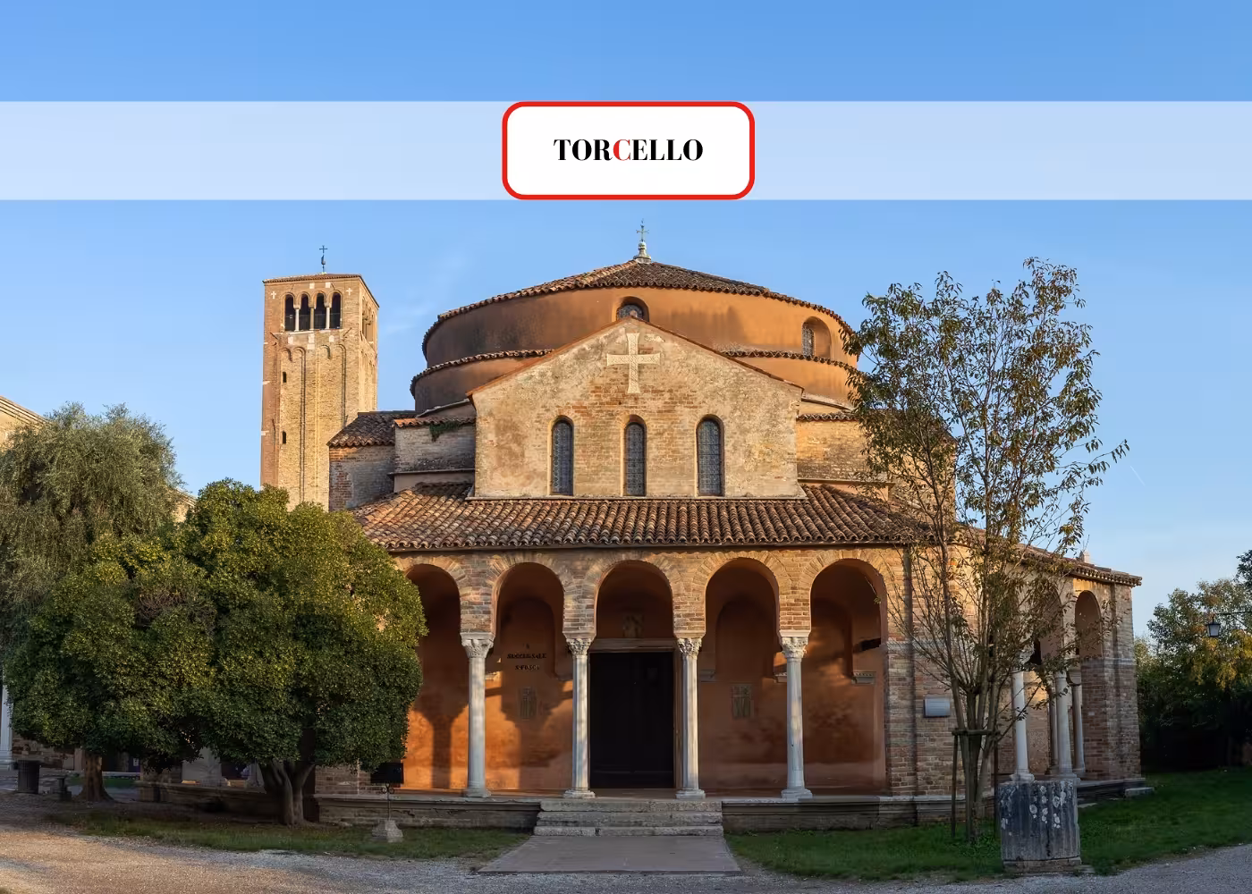 Explore Torcello's ancient church architecture on a Venice Islands Guided Cruise to Murano, Burano, and Torcello.