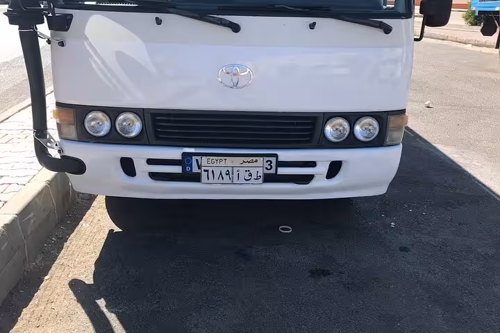 Toyota minibus for Hurghada transfer, shared shuttle and private airport pickup with comfortable group transport