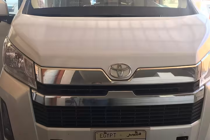 Toyota van for Hurghada transfer service, private airport pickup in Egypt with comfortable AC vehicle
