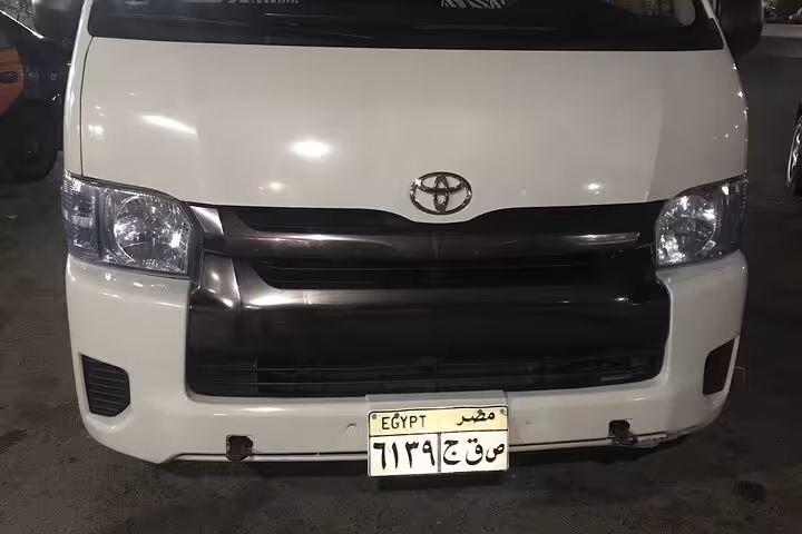 Toyota van for Hurghada transfer service, perfect for group airport pickup and hotel transfer in Hurghada Egypt