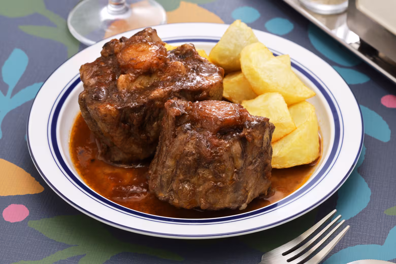 Delicious traditional stew served with potatoes, offering a taste of local cuisine in the Jewish Quarter.