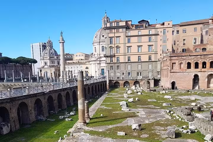 Trajan’s Forum ruins in Rome, historical highlight before private 6-day tour to Amalfi, Positano, Sorrento and Capri