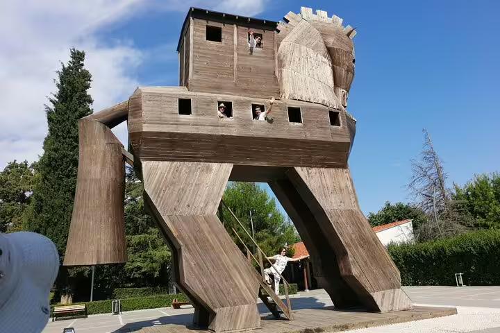 Wooden Trojan Horse replica at Troy, featured on the 4-day small-group Kusadasi to Istanbul tour