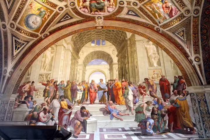 Renaissance fresco in the Vatican Museums visited on an exclusive Rome and Vatican City tour from Civitavecchia with skip-the-line tickets