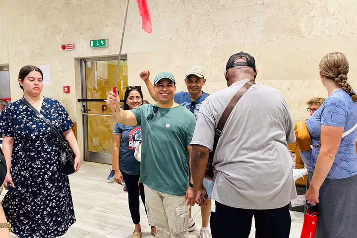 Small group meeting point with guide for exclusive Vatican Museums and Sistine Chapel tour in Rome