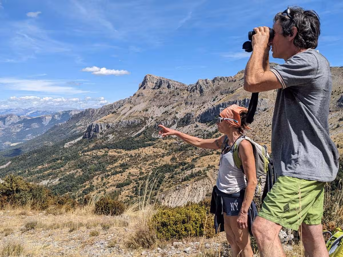 Hikers scan the Verdon Gorge viewpoint in France, a highlight of the 6-day Grand Canyon hiking tour