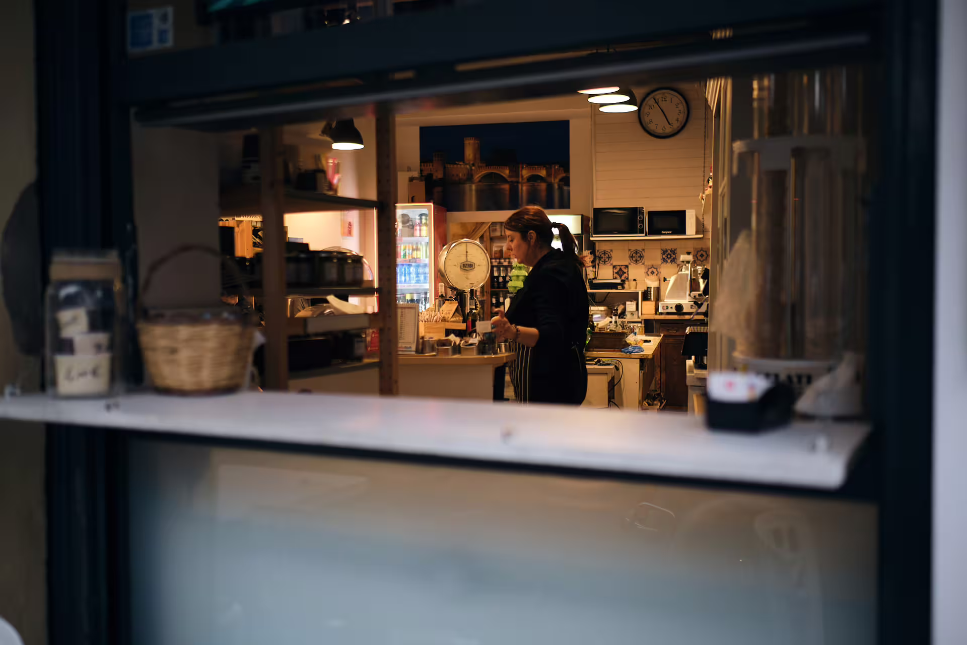 Local deli counter in Verona, Italy, stop on guided food tour with wine tasting and authentic bites