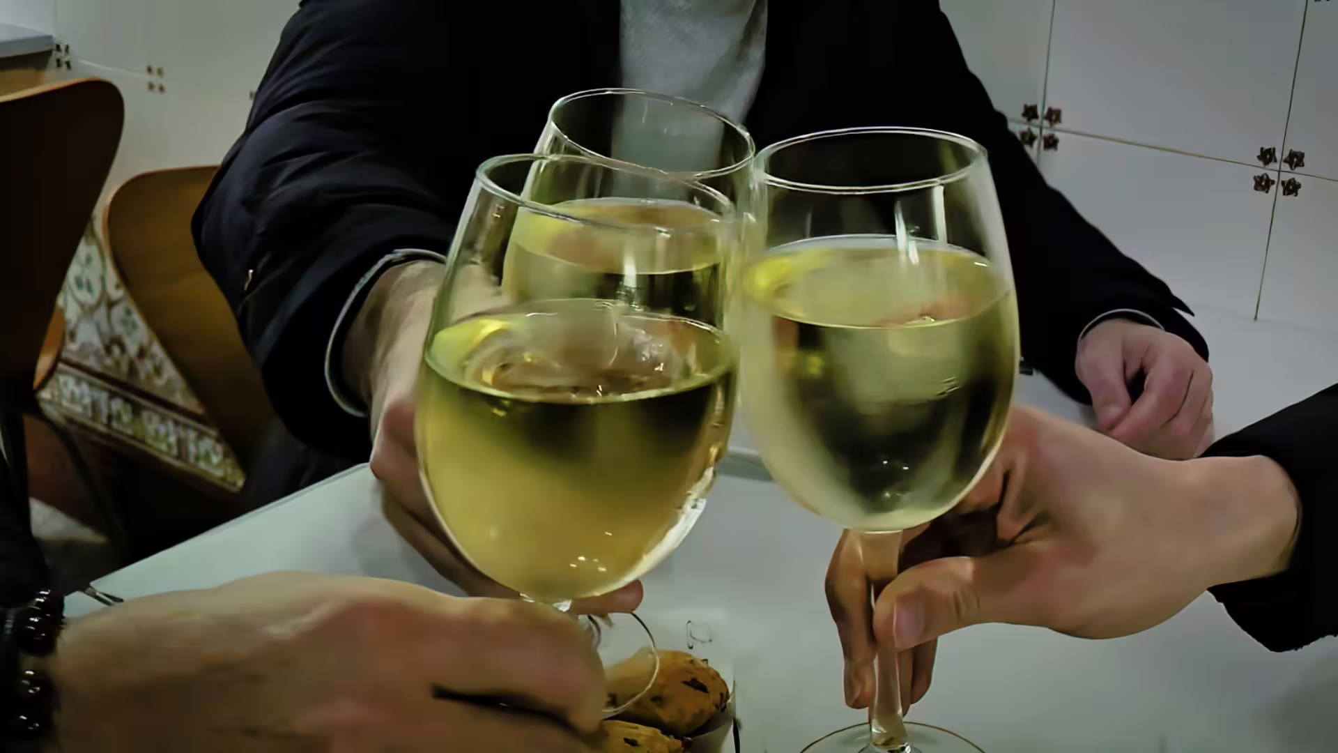 Image of local Vinho Verde (Green Wine) served in an old tavern on Cooltour Oporto's Porto Fado & Wine Tour