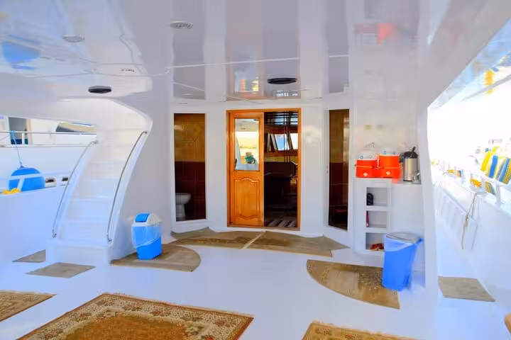 Clean VIP boat interior on Ras Mohamed and White Island snorkeling and diving cruise from Sharm El Sheikh