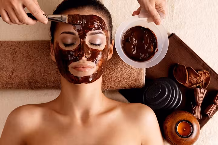 Luxury spa facial mask treatment during VIP solo massage experience in Sharm El Sheikh wellness center