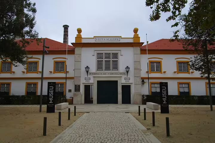 Historic Vista Alegre porcelain factory facade in Ilhavo, Portugal, featured on Aveiro and Ilhavo Private Tour from Lisbon.