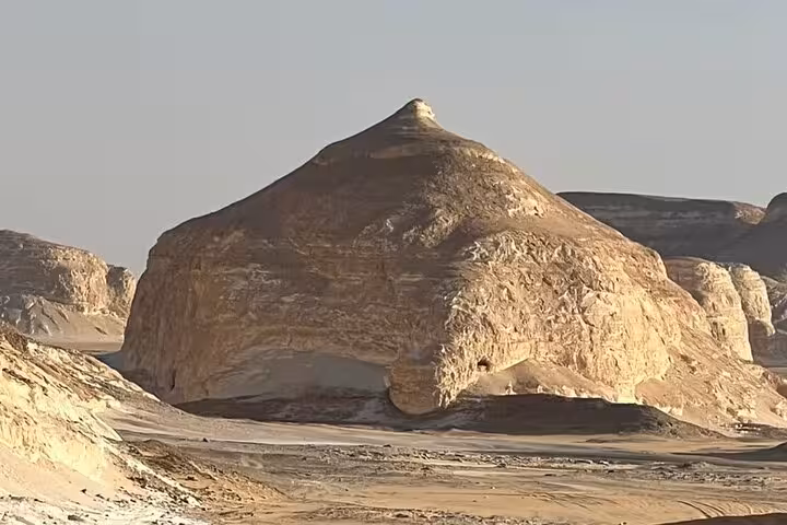 White Desert chalk rock dome in Egypt, scenic stop on a private 2-day Black and White Desert camping tour