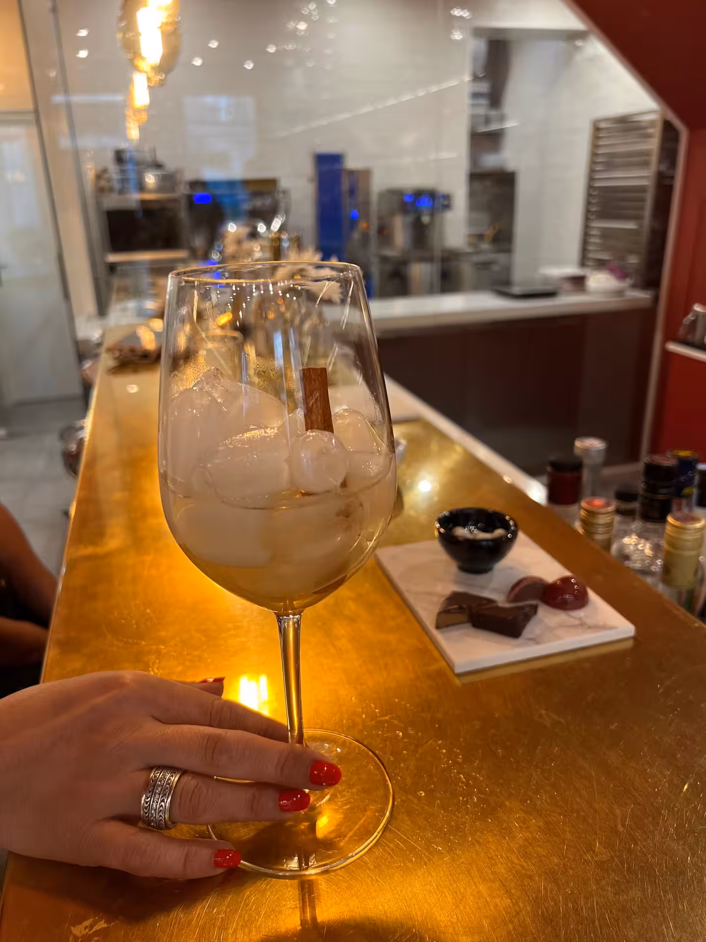 White wine spritz with ice at a Porto bar, part of the Not Port! wine tour featuring local tastings and bites