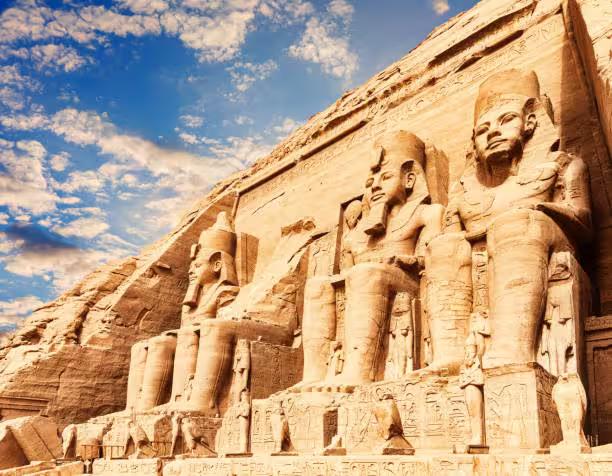 Abu Simbel Great Temple of Ramses II statues, highlight of 5-day Cairo Luxor Abu Simbel tour by air
