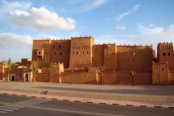 Ait Benhaddou kasbah stop on 4 days 3 nights desert tour from Marrakech to Merzouga, Morocco