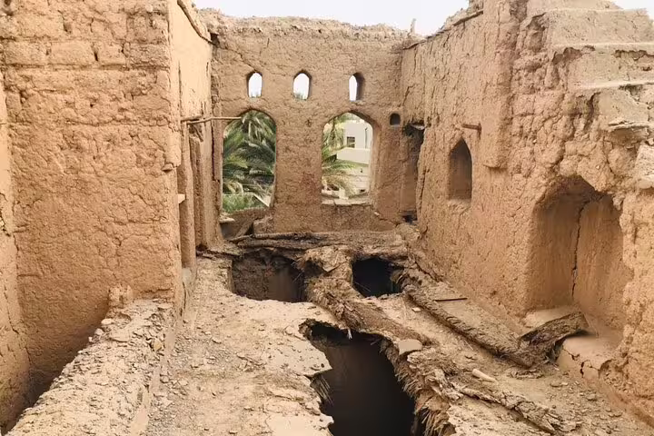 Visit the historic ruins of Al Hamra village, showcasing traditional Omani architecture on the 5 Days 4 Nights Oman Package Tour Mohammed.