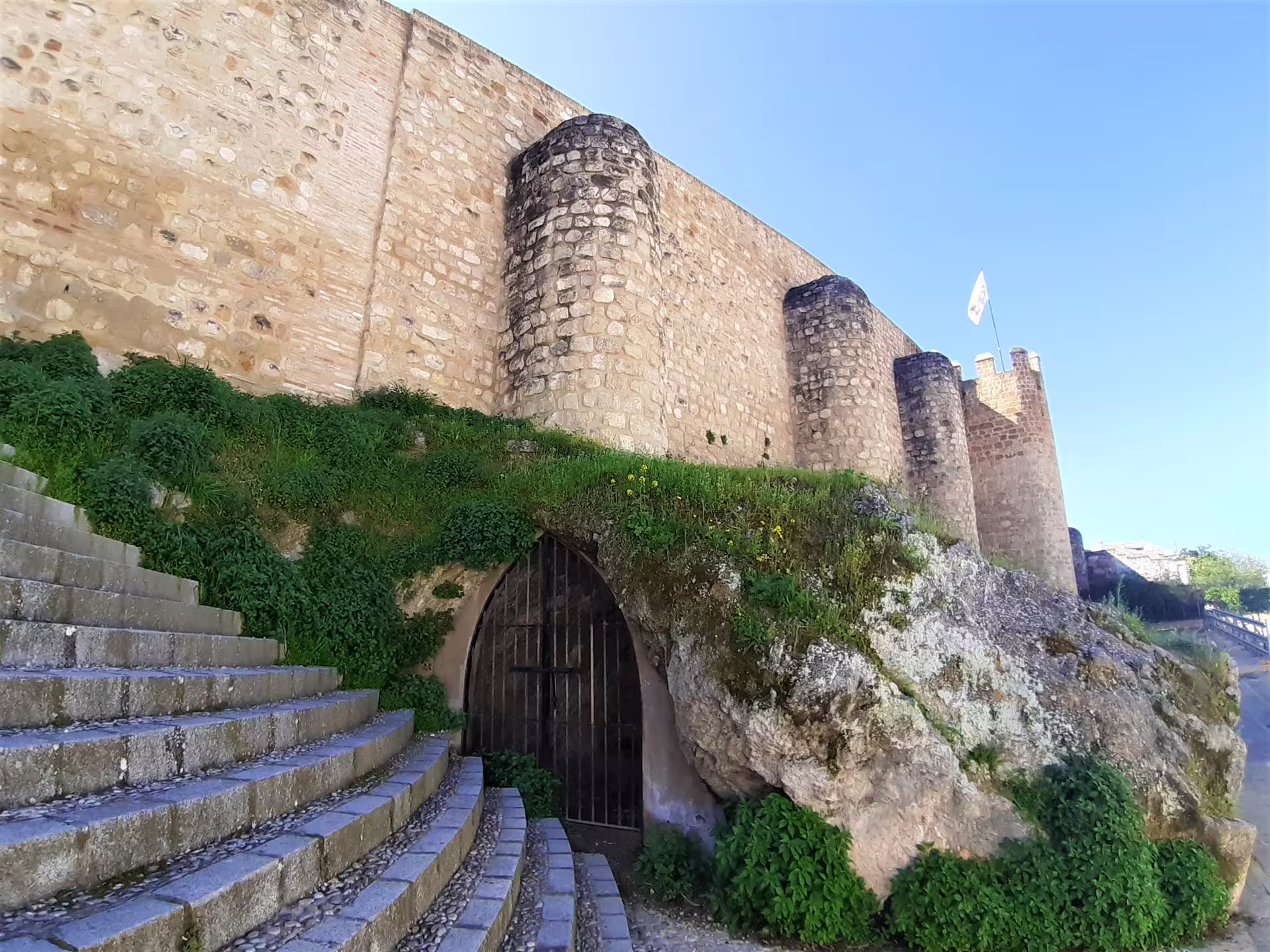 Alcazaba of Antequera fortress walls and towers, a highlight on a private tour from Costa del Sol, Spain