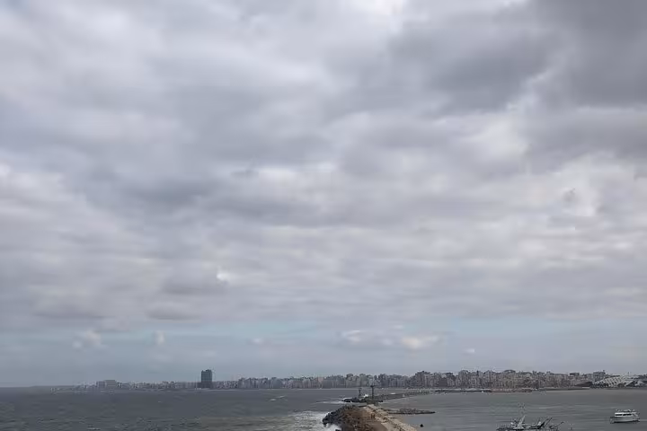 Alexandria Corniche skyline and Mediterranean Sea view on private Cairo to Alexandria tour with lunch