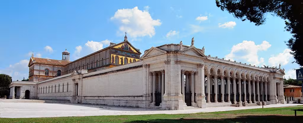 Explore the grandeur of Basilica of St. Paul Outside the Walls on a private Christian tour in Rome.