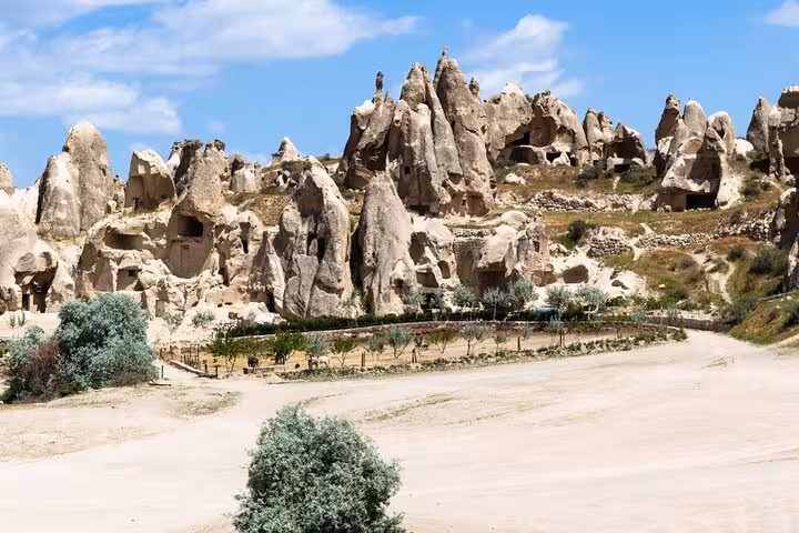 Cappadocia fairy chimneys and cave dwellings on an all-inclusive private 2-day guided tour in Turkey