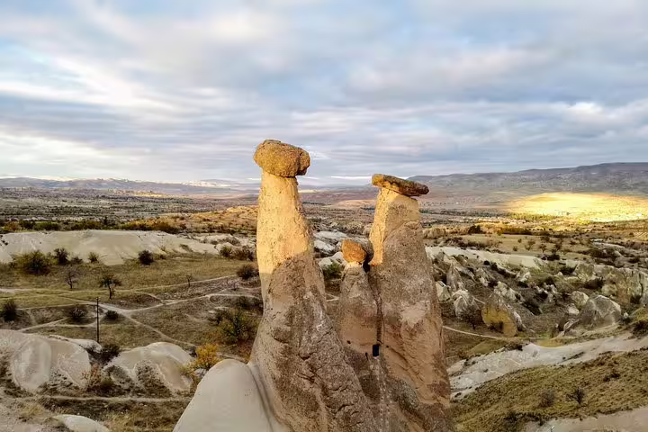 Cappadocia fairy chimneys panorama on 8-day Istanbul Cappadocia Konya Ephesus small group tour