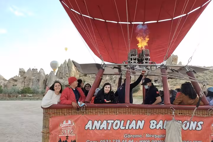 Cappadocia hot air balloon basket at sunrise in Goreme, highlight of 2-day small group North South tour