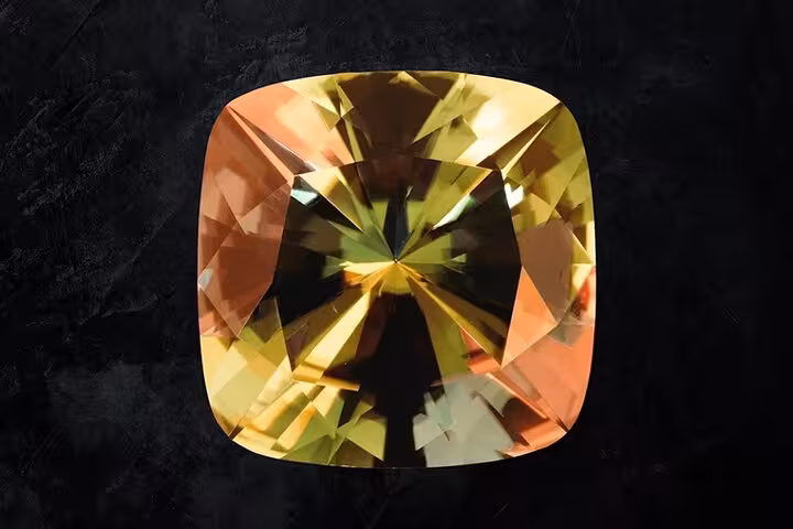 Close-up of a faceted gemstone at a Cappadocia jewelry store stop on the Best of Cappadocia shopping tour