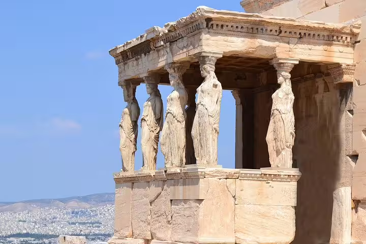 Caryatids Porch of the Erechtheion on the Acropolis, highlight of Best of Athens private full-day tour