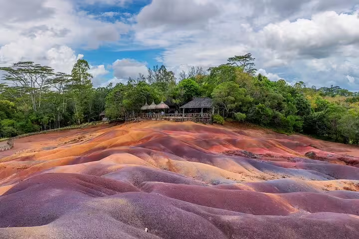 Chamarel Seven Coloured Earth in south Mauritius, a must-see stop on a private full-day hidden gems tour