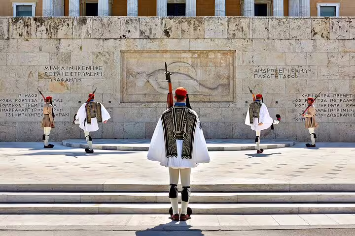 Changing of the Guard at Syntagma Square in Athens, iconic experience on a full-day private Athens tour