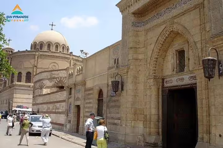 Historic Coptic Cairo church and stone streets on a guided Cairo tour, part of 4-day Cairo and Red Sea package