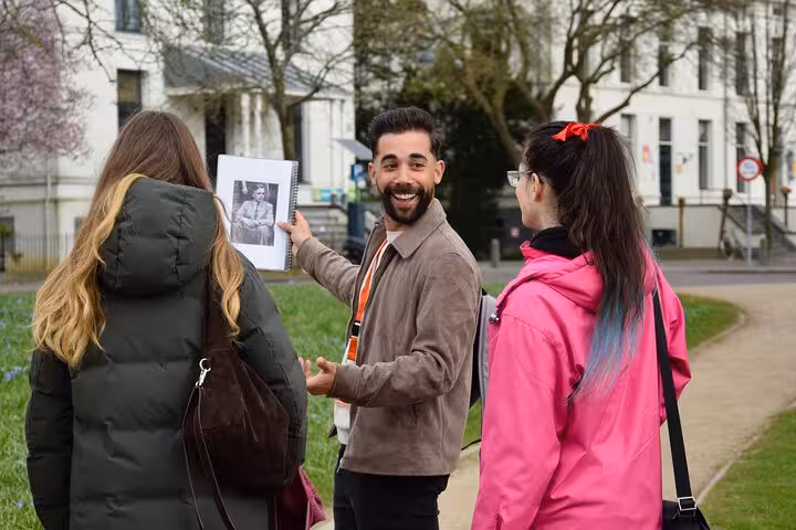 Haarlem guide shares wartime photo during Corrie ten Boom and WWII experience walking tour in the Netherlands