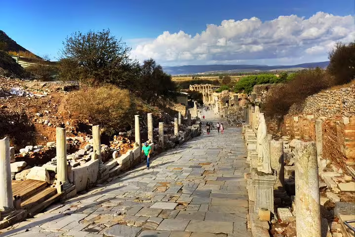 Ancient Curetes Street at Ephesus ruins, a highlight of the 10-day private Turkey tour itinerary