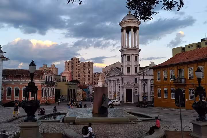Discover Curitiba's historic Largo da Ordem with its colonial architecture and vibrant cityscape on a guided city tour.