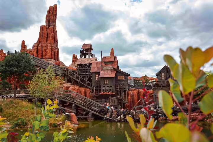 Disneyland Paris Big Thunder Mountain view, reached easily with a private two-way transfer from Paris