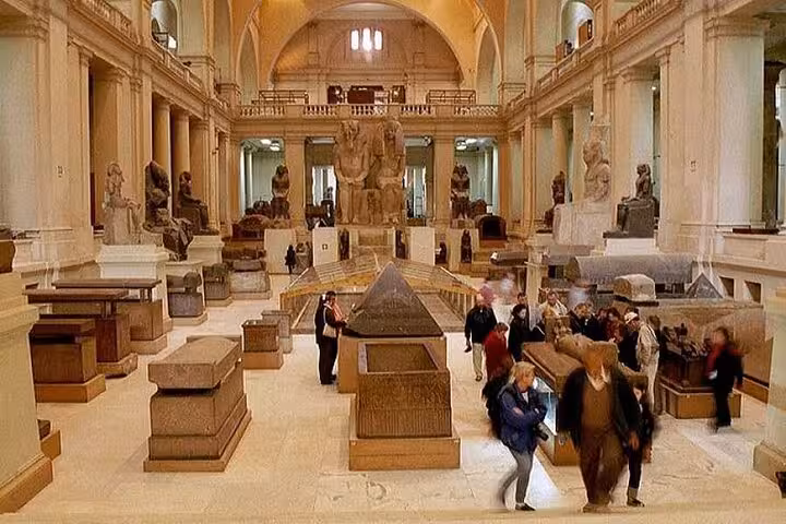 Egyptian Museum Cairo gallery tour on Hurghada to Cairo private day trip with domestic flight