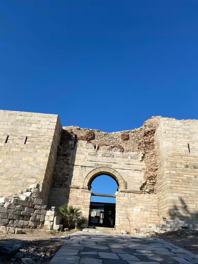 Ancient stone gate entrance at Ephesus on an all inclusive private tour from Istanbul with return flights included