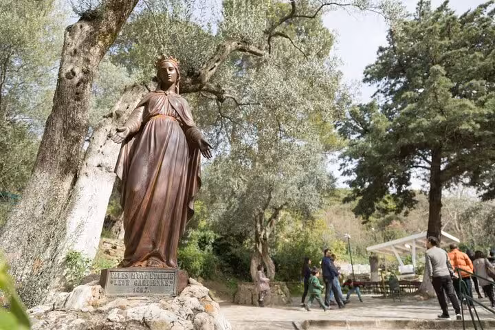 Statue at the House of Virgin Mary in Ephesus, visited on the Ephesus and House of Mary tour from Bodrum