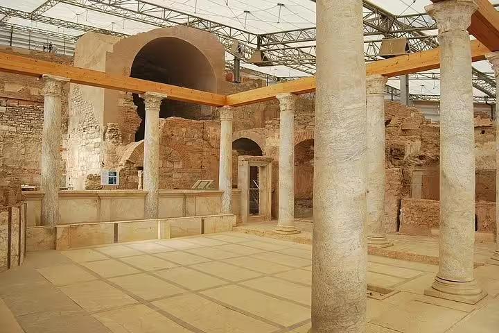 Explore the ancient Roman terrace houses in Ephesus on a private shore excursion from Kusadasi Port.
