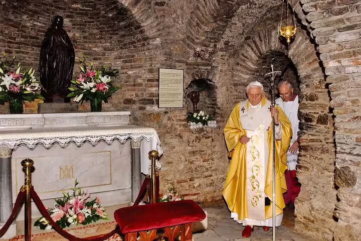 Sacred chapel interior near Ephesus, cultural stop on the 7-day small group Istanbul Cappadocia Ephesus tour