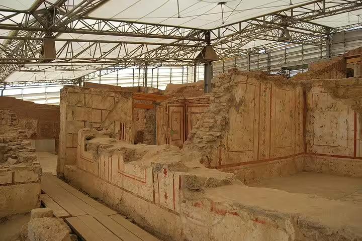 Uncover the intricate frescoes of Ephesus Terrace Houses on a guided tour from Kusadasi Port.