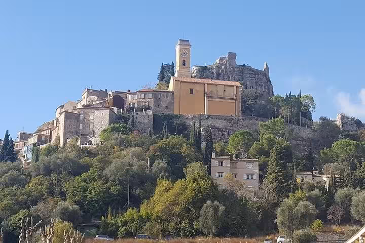 Hilltop medieval village of Eze with church and stone houses, a highlight on the Half Day Eze and Monaco tour