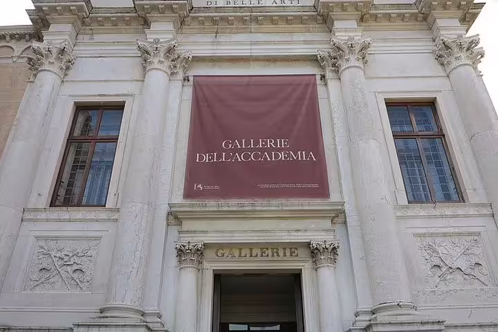 Facade of Gallerie dell’Accademia in Venice, the starting point for an exclusive Sestiere Dorsoduro private walking tour