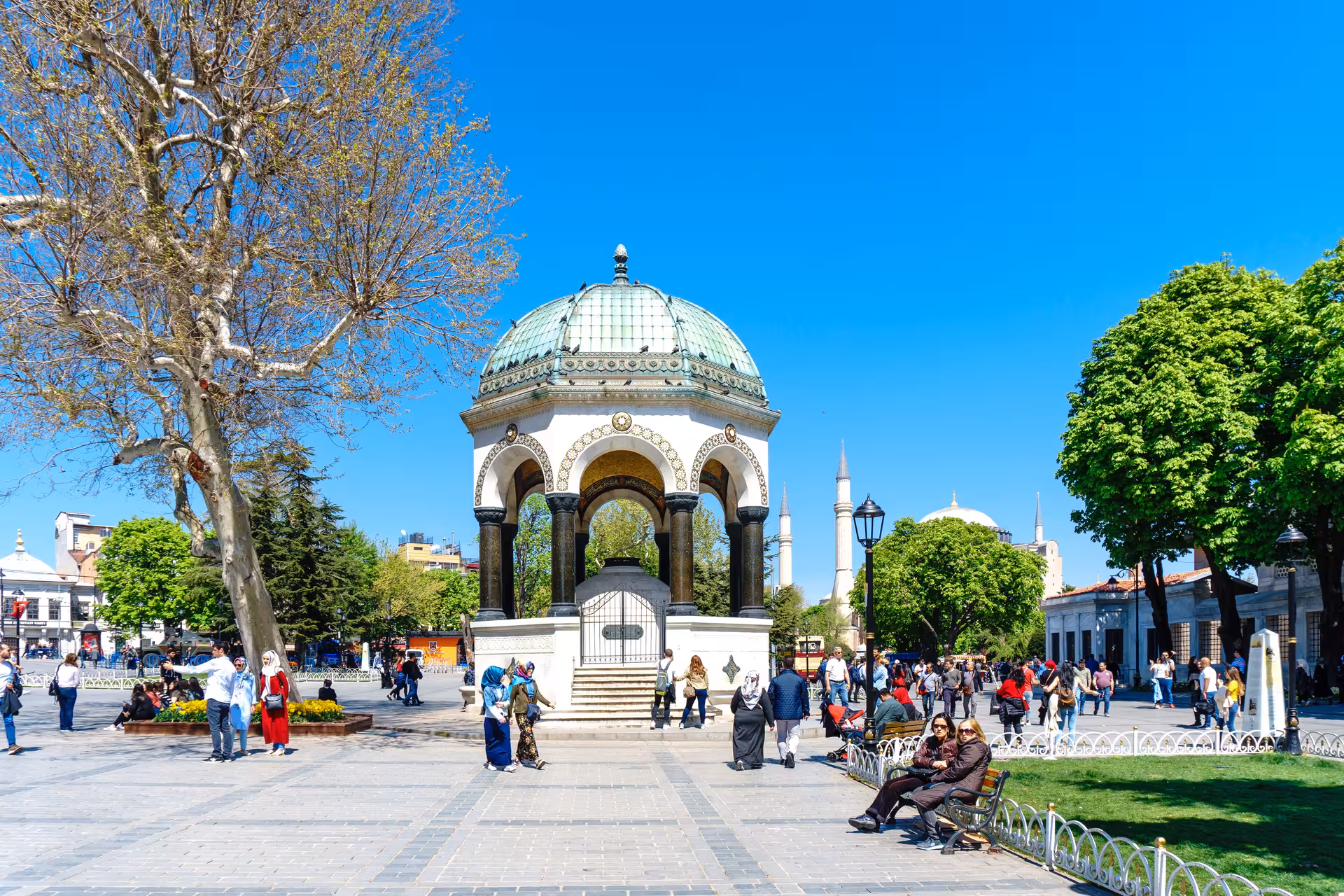 German Fountain at Sultanahmet Square Istanbul near Hagia Sophia, highlight of 5 Days Taste of Turkey tour