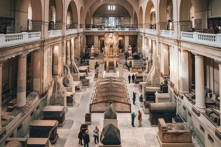 Grand Egyptian Museum gallery in Cairo, ideal luxury tour from Four Seasons Hotel with VIP access