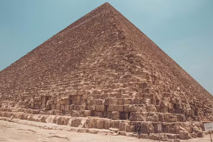 Close-up view of the Great Pyramid of Giza in Cairo, a must-see on luxury Four Seasons Egypt tours