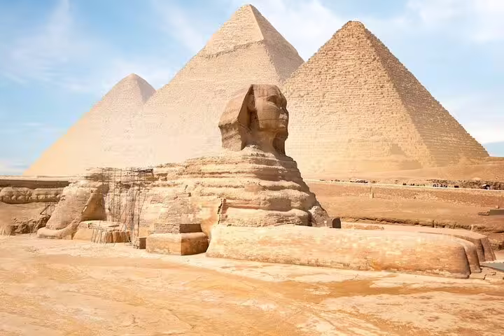 Great Sphinx and Pyramids of Giza on Cairo day tour from Hurghada by semi-private minivan