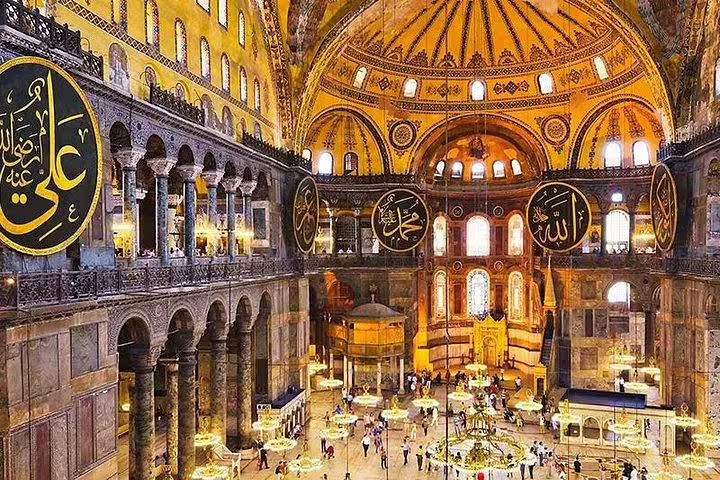 Explore the stunning interior of Hagia Sophia with its majestic architecture and rich historical significance in Istanbul.